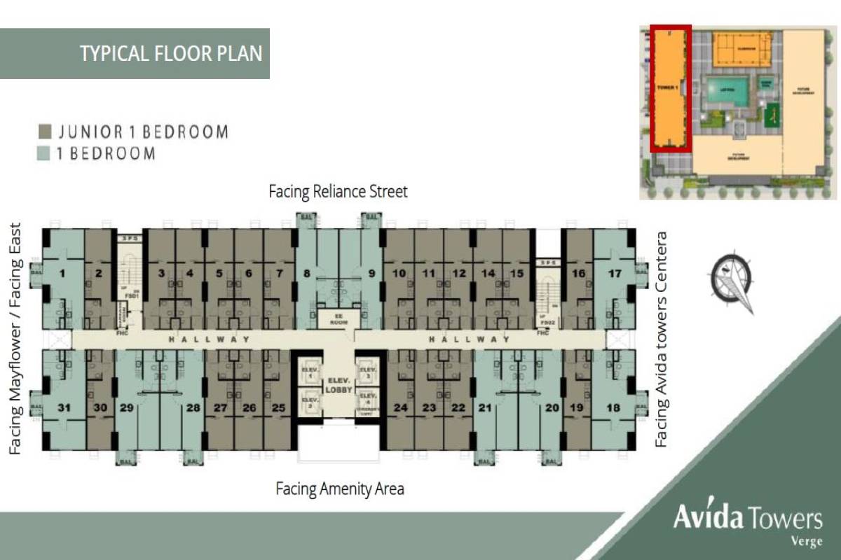 Avida Towers Verge CITY OF MANDALUYONG,NATIONAL CAPITAL REGION (NCR),1 BathroomBathrooms,Condominium,Avida Towers Verge,1280