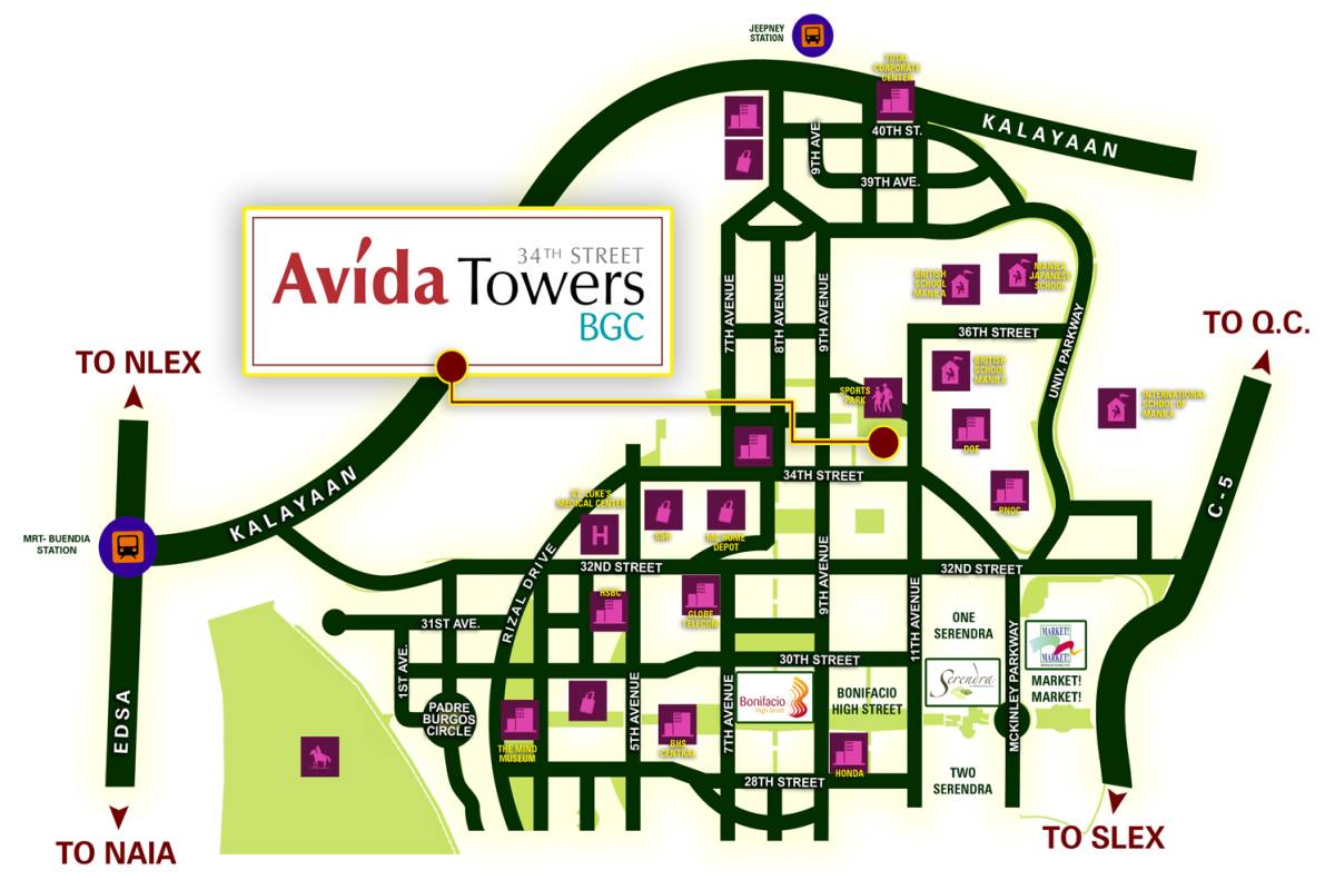 Avida Towers 34th Street BGC NATIONAL CAPITAL REGION (NCR),2 Bedrooms Bedrooms,Condominium,Avida Towers 34th Street BGC,1345