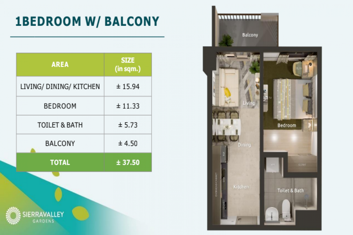 RLC Residences Cainta,Rizal CAINTA,REGION IV-A (CALABARZON),1 Bedroom Bedrooms,1 BathroomBathrooms,Condominium,RLC Residences Cainta,Rizal,1535